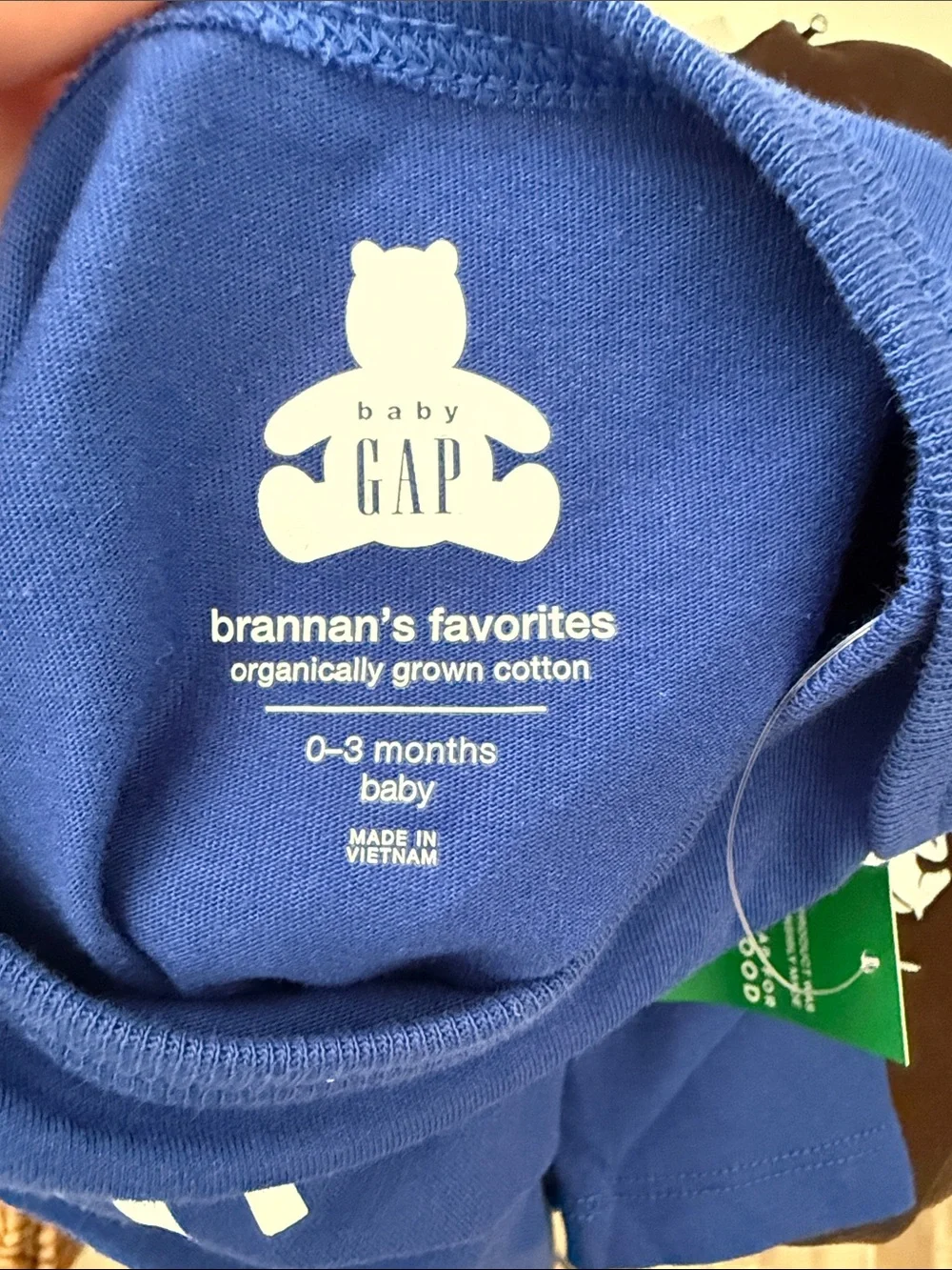 GAP Little Bro Navy Long-Sleeve Baby One-Piece